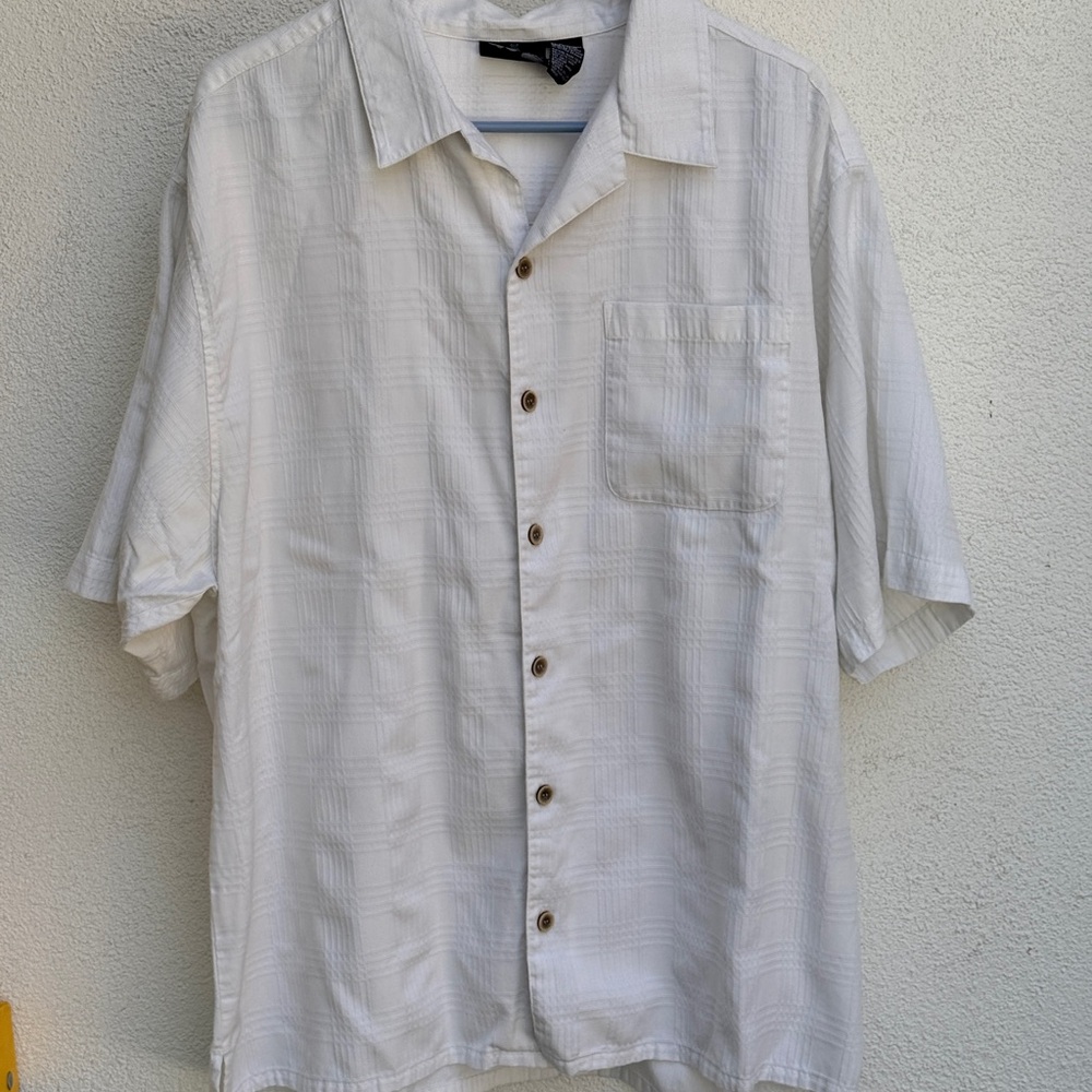 OP Men's white Casual Button Down Shirt